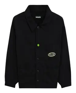 Черная рубашка с пуговицами Barrow, черный