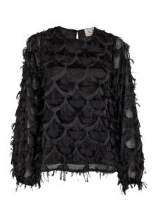 Топ Peppercorn  PCKylin Long Sleeve Blouse, черный