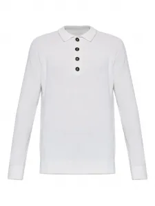 Поло с длинными рукавами Eleventy, белый