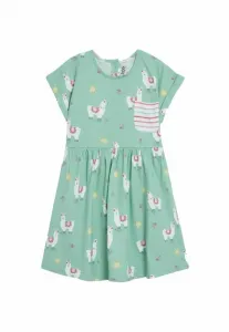 Платье-Джерси прямого кроя со спущенными плечами Jojo Maman Bébé, Mint Green Llama