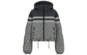 Куртка пуховая FW22 женская разноцветная DIOR, сине-белый