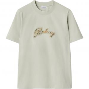 Обычная футболка женская Burberry, зеленый