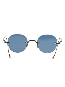 Thom Browne Eyewear солнцезащитные очки в круглой оправе, черный