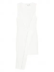 Асимметричное платье с акцентом на талии для вечеринки Elisabetta Franchi, белый