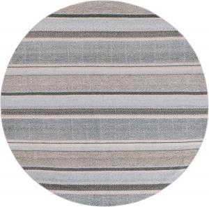 Ковер SAFAVIEH, 214 x 214 см,  Cabo Collection, круглый, Black/Light Blue, геометрический рисунок, идеален для помещений с высокой проходимостью в гостиной, спальне, столовой (CAB370Z)