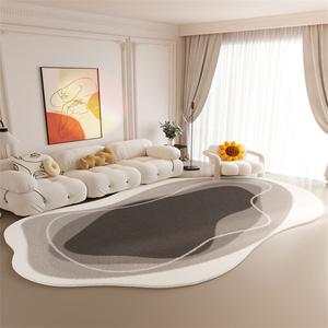 Y U-LIVE Ковер 200×300 см для гостиной/спальни нестандартной формы, зеленый, из искусственной шерсти, утолщенный, глубокий серый