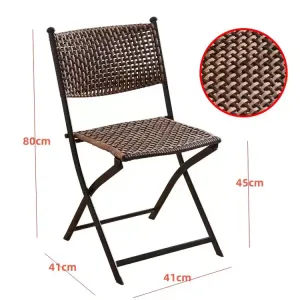 Fantasy Кресло из ротанга, складное, для улицы, высота 45 см, Large antique-style