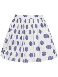 Юбка плиссе Moschino из хлопка, белый