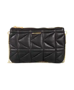 Стеганая сумка через плечо Karl Lagerfeld, черный
