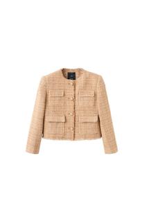 Куртка межсезонная MANGO, коричневый