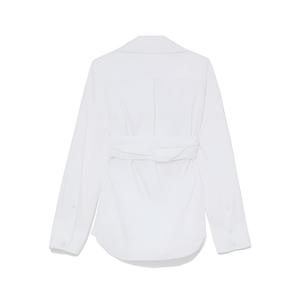 Alexander Wang Блузка Women's White Lapel Moderate Nipped in Waist