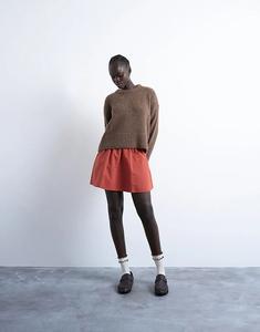 Эластичная мини-юбка Topshop цвета ржавчины