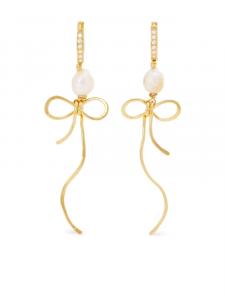 Серьги-подвески с жемчужными бантиками Marni, золотой