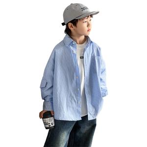 Детская повседневная рубашка с лацканом Lapel Moderate EASTERN CAMEL, синий