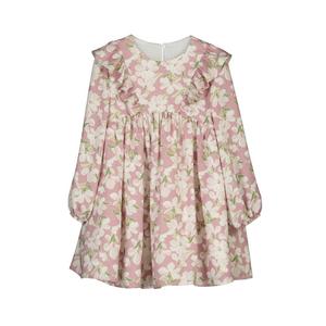 Mayoral Детское розовое платье с принтом