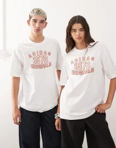 Футболка с графическим принтом Adidas Originals 1972 белого цвета