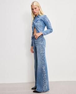 Женские джинсы Dolly Joleans Crystal Wide Leg, стандартные и большие размеры Good American, Indigo