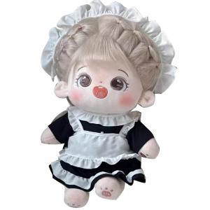 Кукла из хлопка Handsome, Large Chestnut Doll+Braided Hairstyle+Maid Sp Doll Outfits