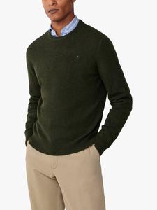 Свитер с круглым вырезом из кашемира Hackett London, Hunter Green
