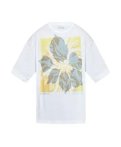 Белая футболка с круглым вырезом Dries Van Noten, белый