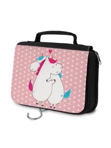 Mr. & Mrs. Panda Косметичка с изображением единорога без надписи, пастельно-красного цвета