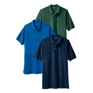 Набор из трех мужских поло из пике большой и высокой длины Kingsize KingSize, цвет Assorted Cools