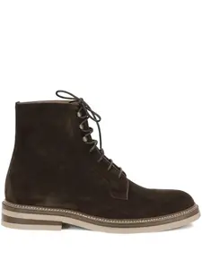 Замшевые походные ботинки на шнуровке Brunello Cucinelli, коричневый
