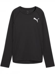 Футболка W CROSS THE LINE Longsleeve 3.0 черного цвета Puma