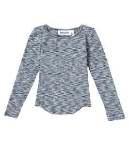 Топ из смесового хлопка с эффектом "спейс-дай" Rochelle Molo, Blue Mouline