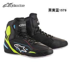 ALPINESTARS PROTECTS Мотоциклетные ботинки Star Motorcycle Riding Boots, всесезонные мотоциклетные ботинки, повседневная обувь для езды FASTER-3, черный желтый синий 1579, размер 44