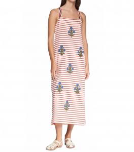 Лилю Вышитое миди-платье в мульти Vilagallo