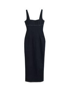 Миди платье Bershka, Dark blue