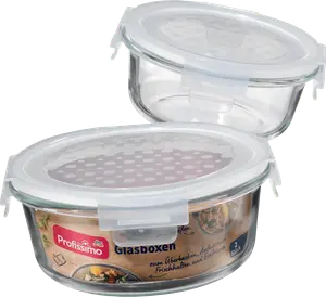 Стеклянные коробки круглые 2 шт. Profissimo