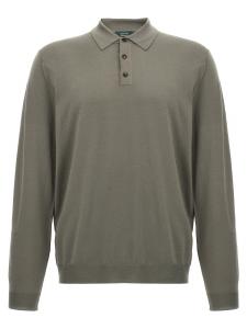 Шерстяная рубашка поло Zanone, серый