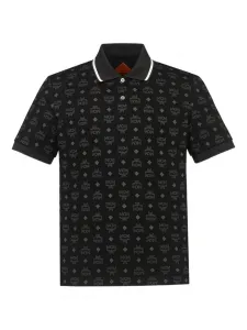 Жаккардовая рубашка поло с монограммой Mcm, черный