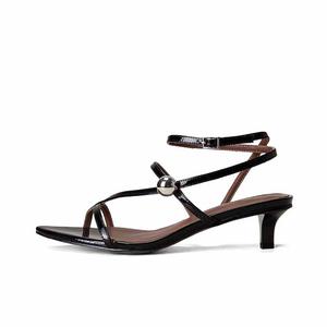 SHOEMAKER QUEEN Римские сандалии женские черные, цвет Black