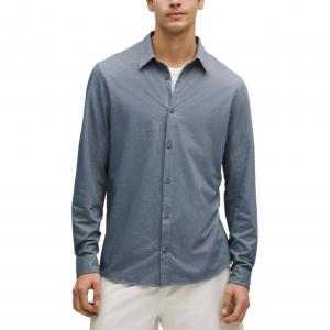 Lululemon Рубашка мужская Enzyme Dyed Midnight Black