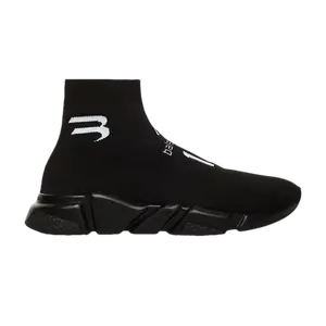 Кроссовки Balenciaga Speed Sneaker 'Black White', черный