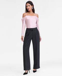 Женские брюки с заклепками и поясом-тапочкой INC International Concepts, Charcoal S