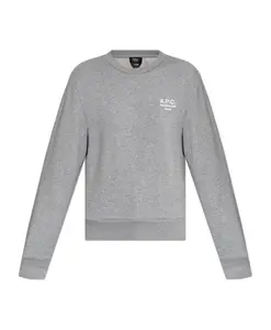 Толстовка с вышитым логотипом A.P.C., серый