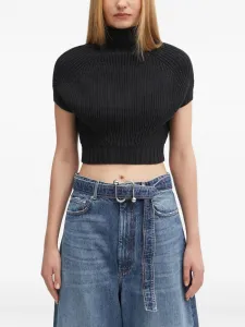 Свитер с высоким воротником Sportmax, черный