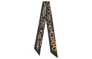 2000 2015 Do Re Boucles Шелковый Твилли Шарф HERMES, Черный