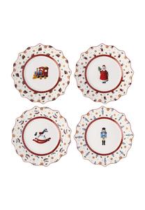 Набор тарелок Villeroy & Boch Toy's Delight, 4 предмета, 24,4 см, красно-белый