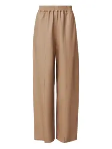 Кожаные брюки с эластичным поясом Fabiana Filippi, коричневый