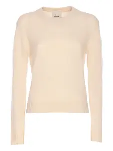 Свитер в рубчик с круглым вырезом ALLUDE, нейтральный