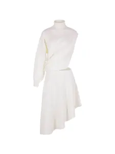 Платье мини асимметричного кроя Alaïa, белый