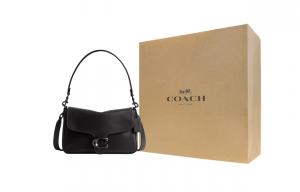 COACH Мягкая сумка Tabby Smooth Leather через плечо средний размер женская черная
