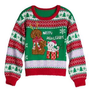 Детский свитер с длинным рукавом Happy Pawlidays для девочек 6-18 лет в размерах regular и plus 33 Degrees