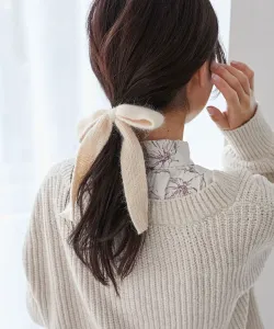 Вязаное украшение для волос из ленты Majestic Legon, цвет Ivory