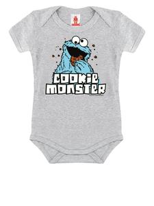 Logoshirt Детское боди «Улица Сезам» - «Печеньковый монстр» - принт «Печеньковый монстр» серого цвета